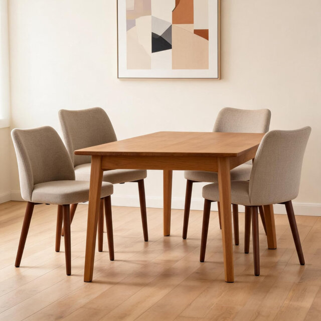Polyester Upholstered Side Chair in Brown