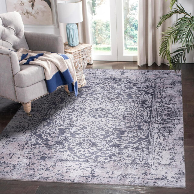 Non Slip Area Rugs Machine Washable Carpet Pad Entryway Rug Low Pile Modern Mat For Bedroom - 1338