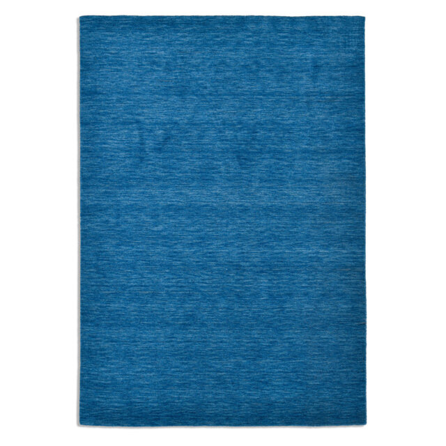 Hand Loomed Wool Blue Rug