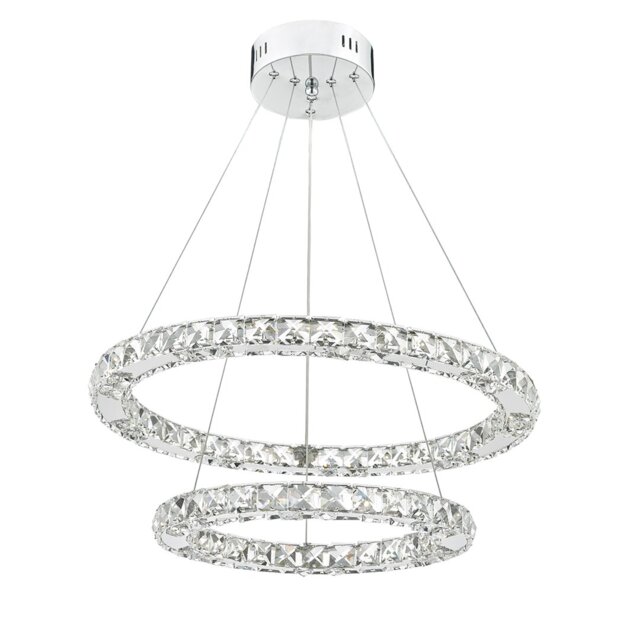 2-Light Crystal LED Chandelier