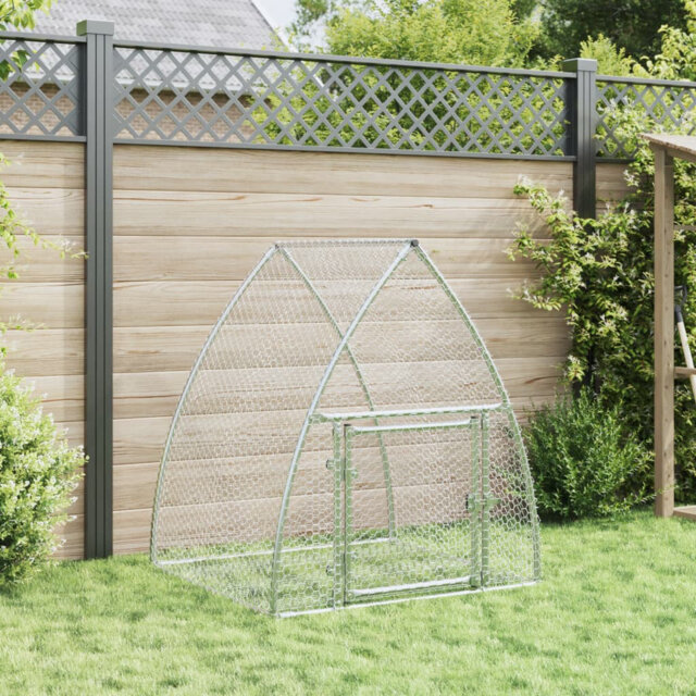 Rabbit Hutch Silver Galvanised Steel