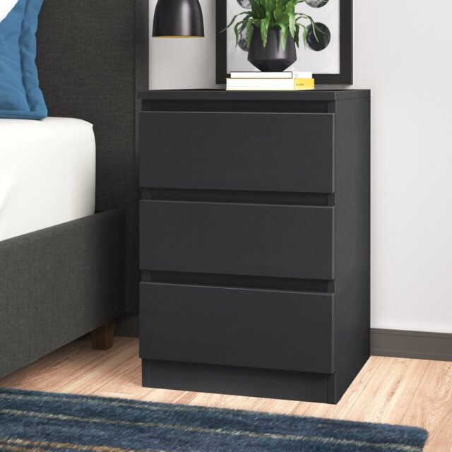 Braunstein 3 Drawer Bedside Table