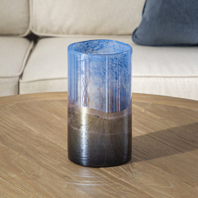 Dwalin Blue/Brown 22Cm Glass Table Vase