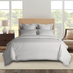 Florane Microfibre 250 TC Reversible Modern & Contemporary Stripe Duvet Cover Set with Pillow