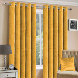 Hollange Crushed Velvet Eyelet Windows Panel Curtains