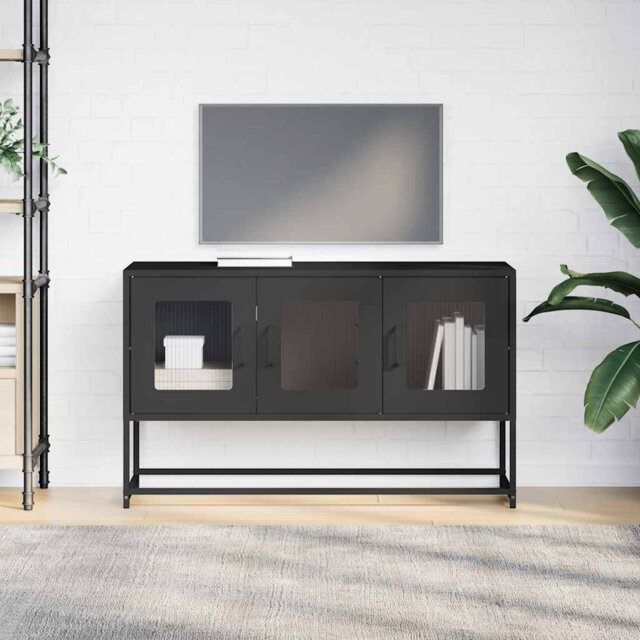 Borough Wharf TV Cabinet Black 100.5X39x60.5 Cm Cold-Rolled Steel