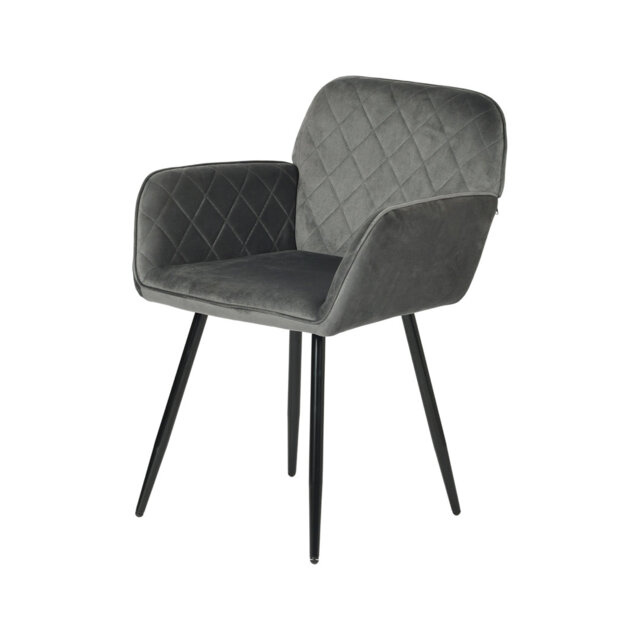 Dining Chair Set Of 1, Kitchen Chairs, Living Room Chairs With Armrests, Velvet Chair With Metal Legs, Modern Comfortable Armchair For Dining Room, Li