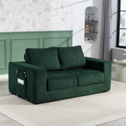 176cm Convertible Sofa Bed 2 Seater Loveseat Sofa No Assembly Required