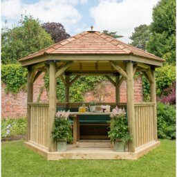 3.8m x 3.3m Wooden Gazebo
