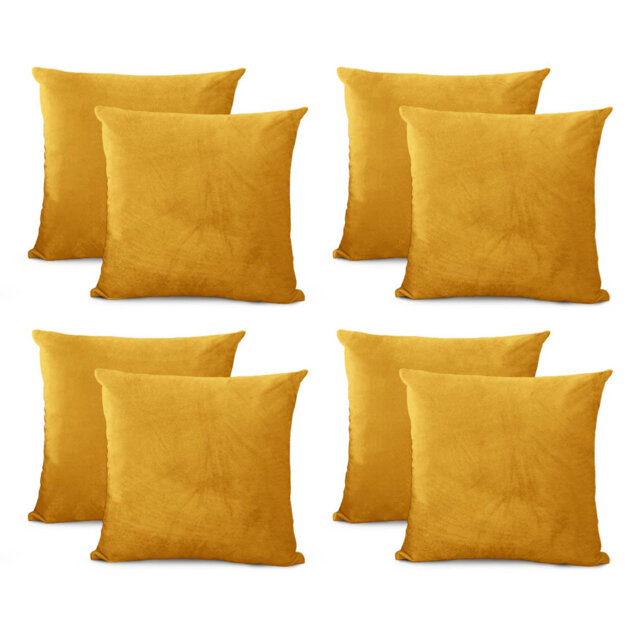 Velvet Cushion Cover Set Of 8 â Soft Luxury Decorative Throw Pillow Covers For Sofa, Living Room & Bedroom