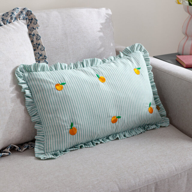 Les Fruites Striped Rectangular Cushion Cover