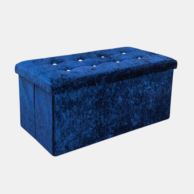 38 CRUSHED VELVET STORAGE BOX