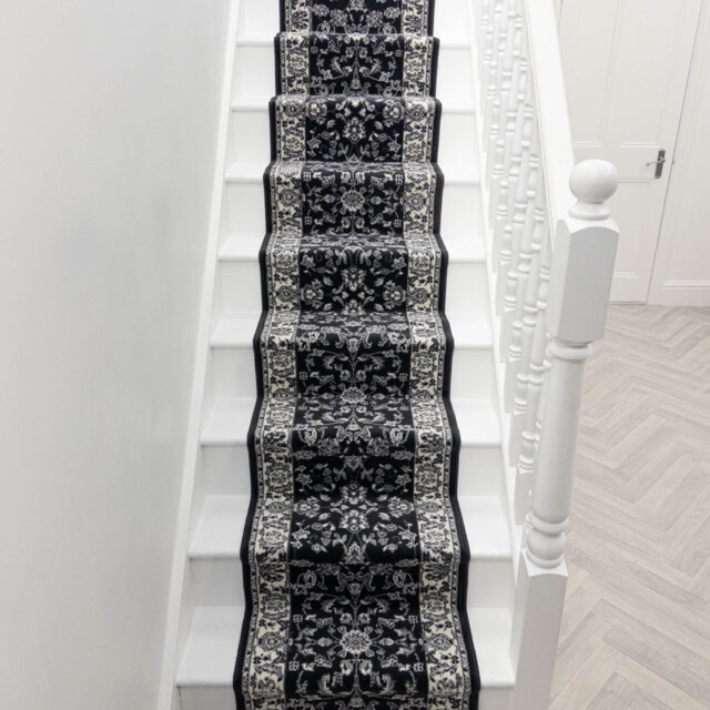 Persian Dark Grey Stair Runner â Soft & Durable Carpet Runner for Stairs & Staircases, Multiple Lengths