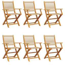 Vidaxl Folding Garden Chairs, made of solid acacia wood