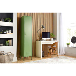 Farranshane Metal Locker Industrial Retro Tall Slim Storage Shoe Chest Rack