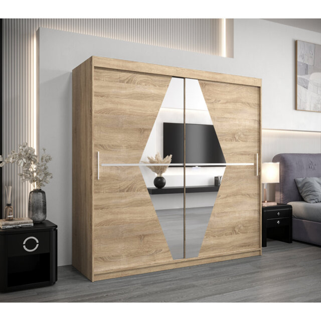 Aleksanteri 2 Door Manufactured Wood Wardrobe