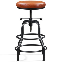 Upholstered Counter Stool with Metal Frame