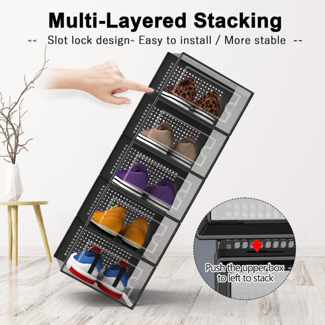 5 Pair Stackable Shoe Storage Box