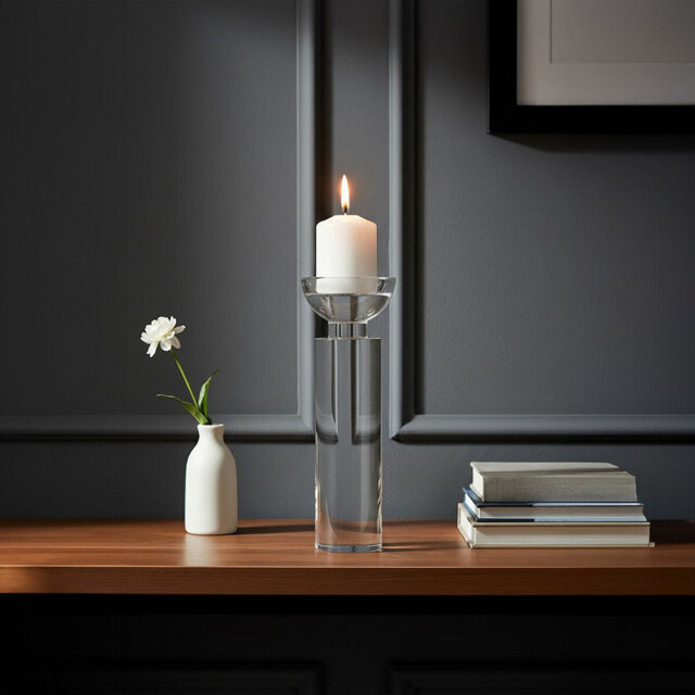 Glass Tabletop Tealight Holder