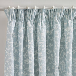 Brooke Floral Lined Pencil Pleat Curtains