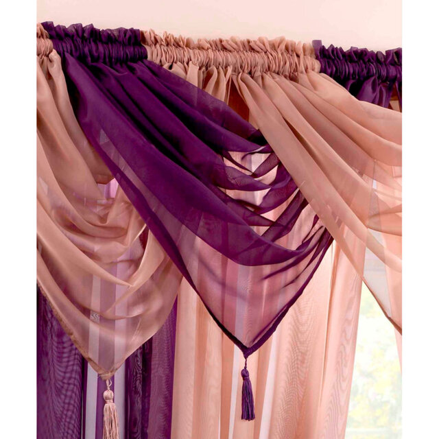Maloy Solid Colour Pointed Window Pelmet