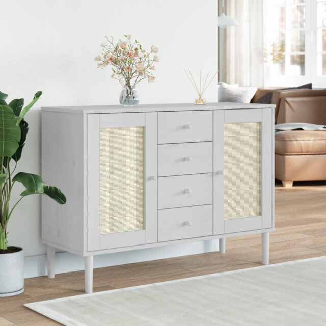 112cm Sideboard Rattan Look