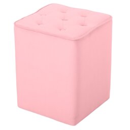 Hepler 40cm Wide Velvet Tufted Square Solid Colour Pouffe Ottoman