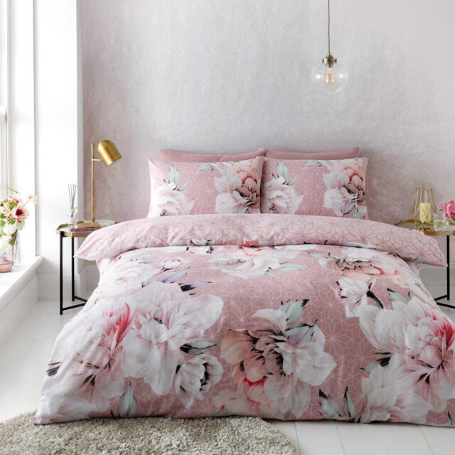 Cotton Blend Floral Duvet Cover Set with Pillowcases Included