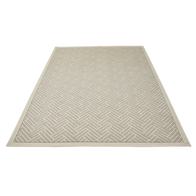 Makiko Machine Woven Grey/Ivory Rug