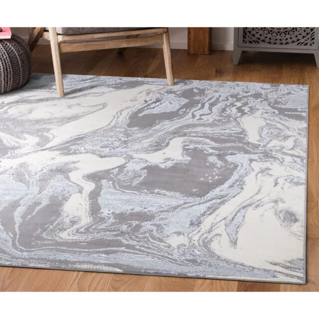 Marble Pattern Area Rugs Grey