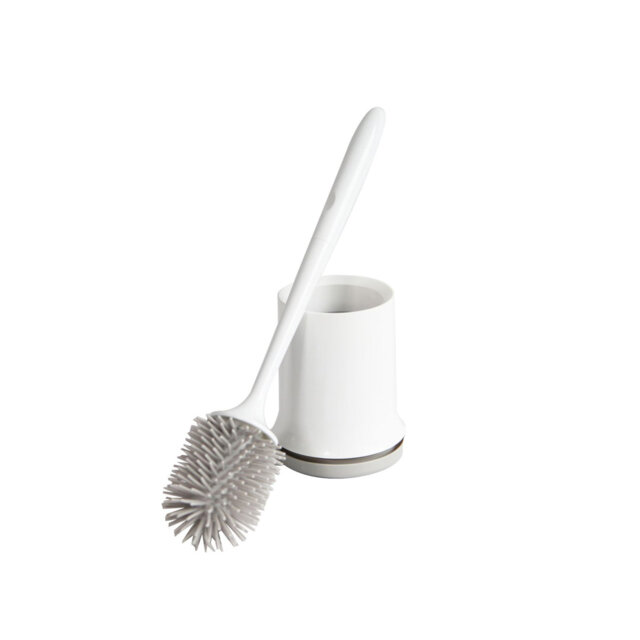 Plastic Toilet Brush - WH/GY with TPR Head