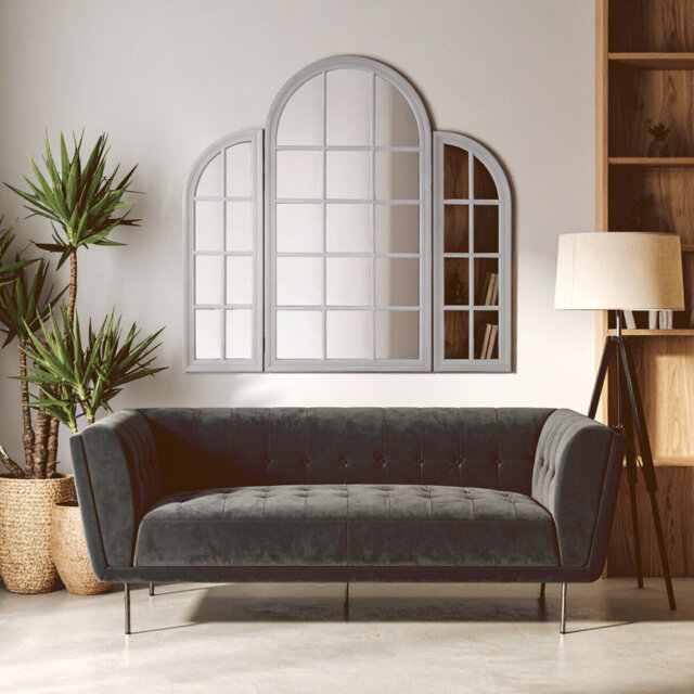 Estella Solid Wood Flat Wall Mirror