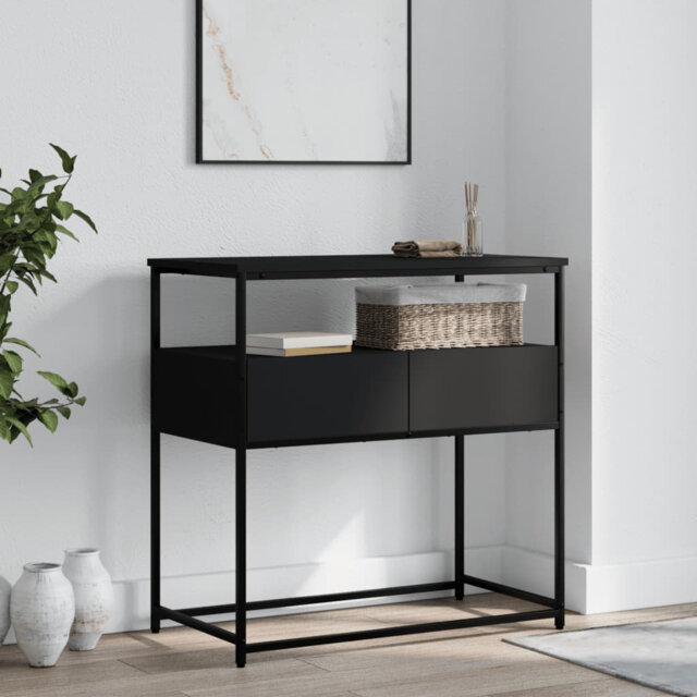 Vidaxl Console Table Black 100X40x75 Cm Engineered Wood