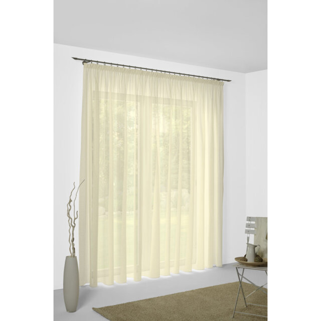 Sunday 82% Polyester And 18% Cotton Semi Sheer Curtain Single Panel