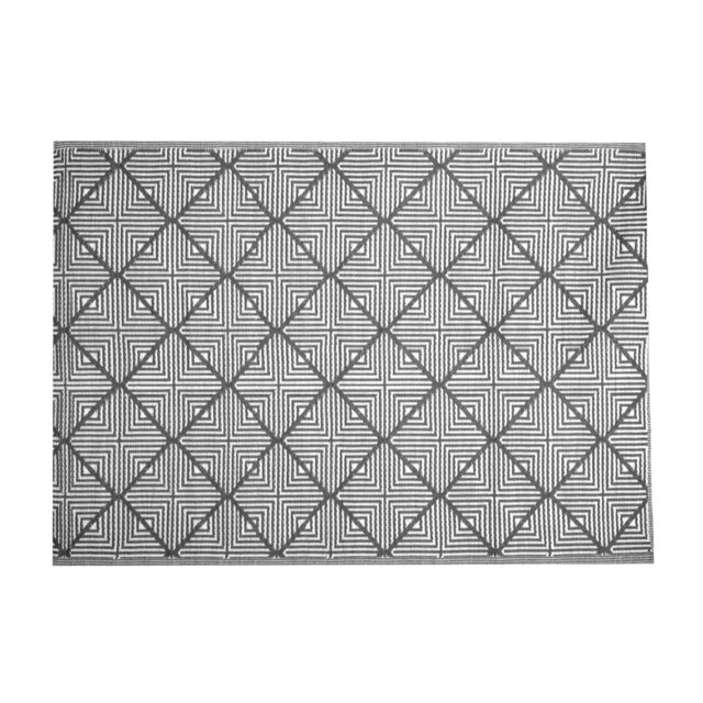 Gillian 1.5M X 2.1M Alexandria Large Outdoor Alfresco Patio Rug Mat In Grey
