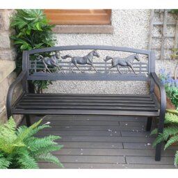 Blanken Metal/ Wood Garden Bench