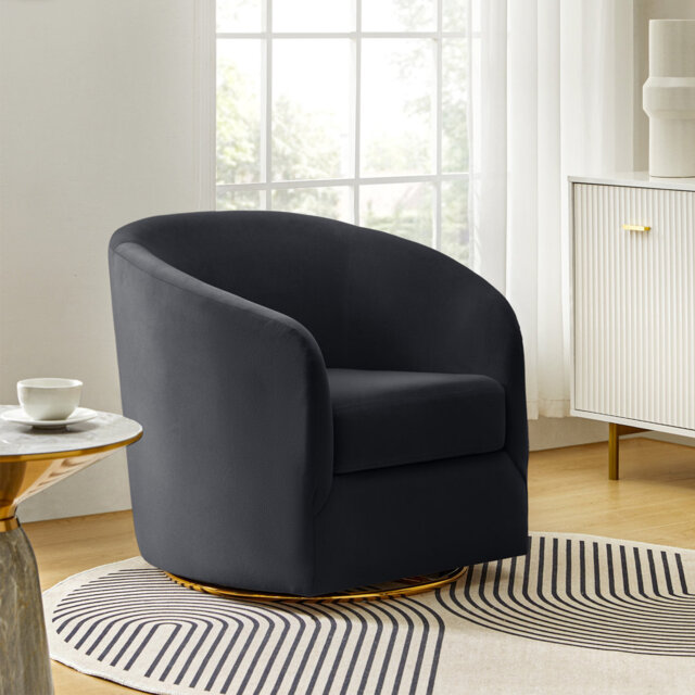 Amarante Contemporary and Classic Velvet Swivel Chair