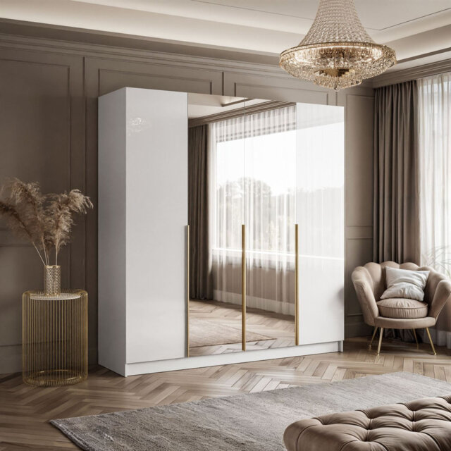 AUREL 4D hinged wardrobe with mirror