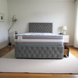Upholstered Divan Bed with Mattress