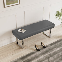 Faux Leather Upholstered Bench
