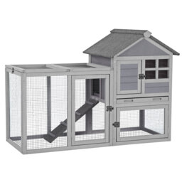 Weather Resistant Rabbit Hutch with Ramp