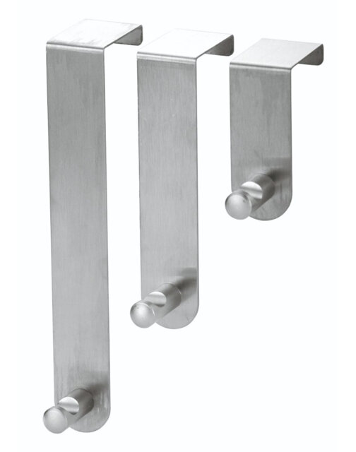 Stainless Steel Hanging 3 - Hook Coat Rack