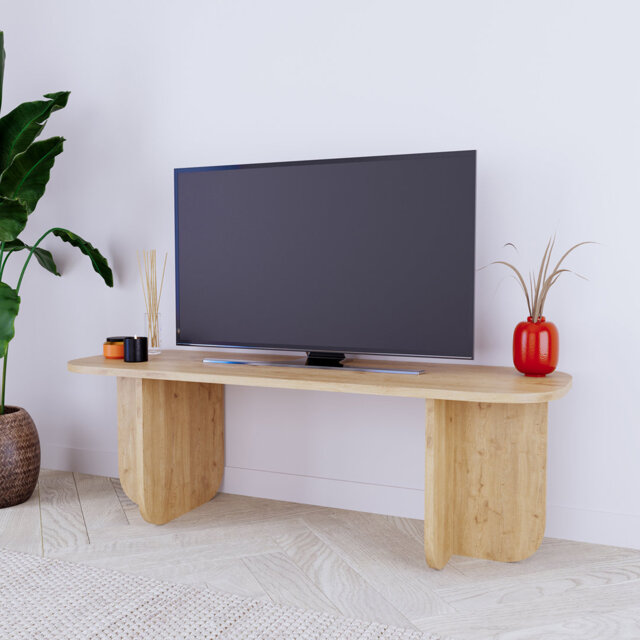 Beca TV Stand 100 cm Small TV Unit for TVs up to 43 Inch, Modern Compact TV Table Stand with Storage Shelf, TV Cabinet for Living Room, Media Console
