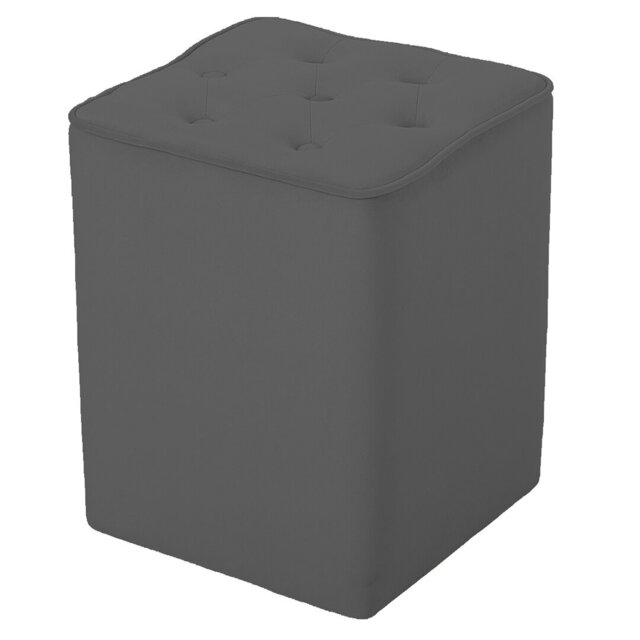 Hepler 40cm Wide Velvet Tufted Square Solid Colour Pouffe Ottoman
