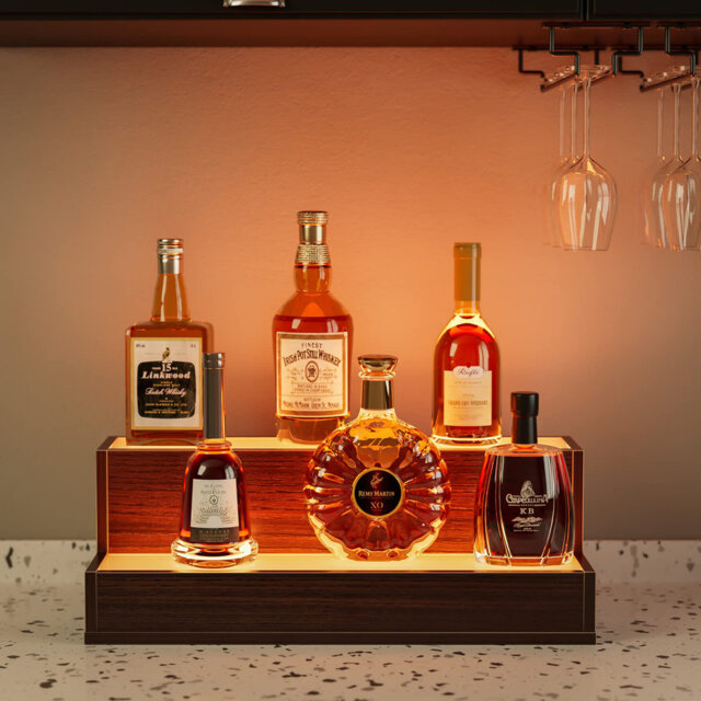 Tabletop Wine Bottle Rack Tan