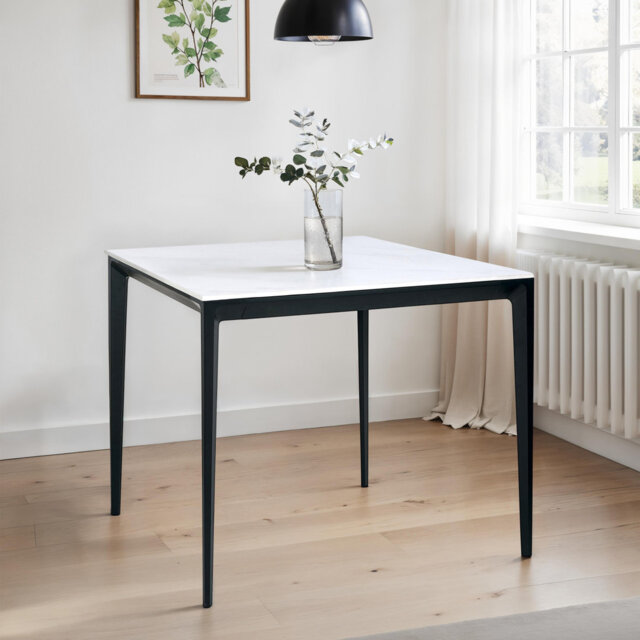 Dagon Stone Top Metal Base Dining Table