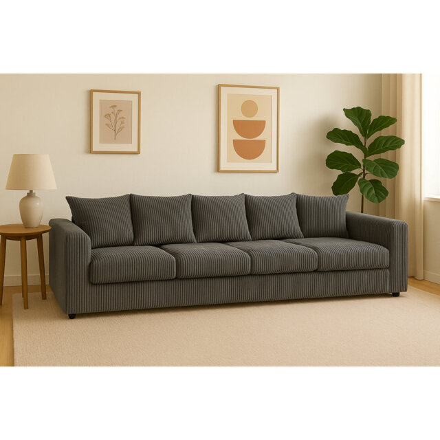 4 Seater Corduroy Sofa