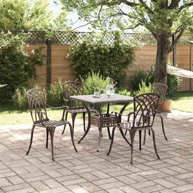 Garden Table Set Cast Aluminium Outdoor Dining Patio Furniture Terrace