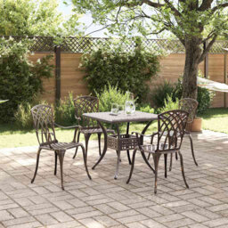 Garden Table Set Cast Aluminium Outdoor Dining Patio Furniture Terrace