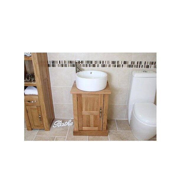 Crabtree 500mm Single Bathroom Vanity with Vessel Ceramic Basin
